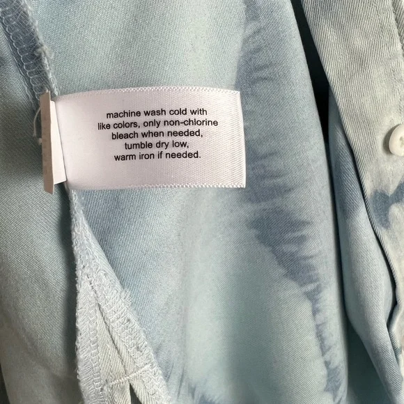 Lane Bryant Denim-look Tie-Dye Blouse | 30/32 - Picture 11 of 12